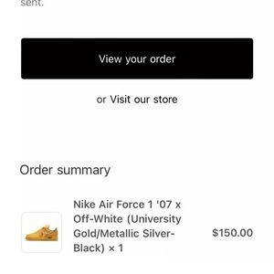 Air Force 1 Low Off-White University Gold